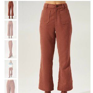 Sugarlips Hickory Wide Leg Corduroy Pants, Rust